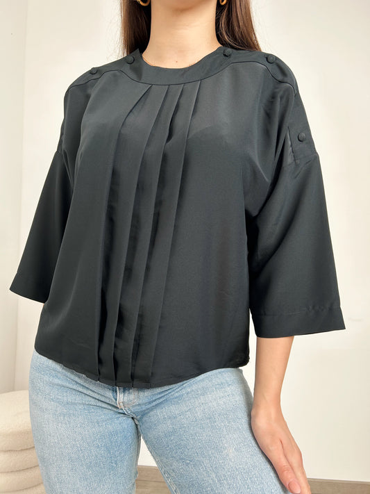 Blouse oversize à plis vintage Taille 38/40