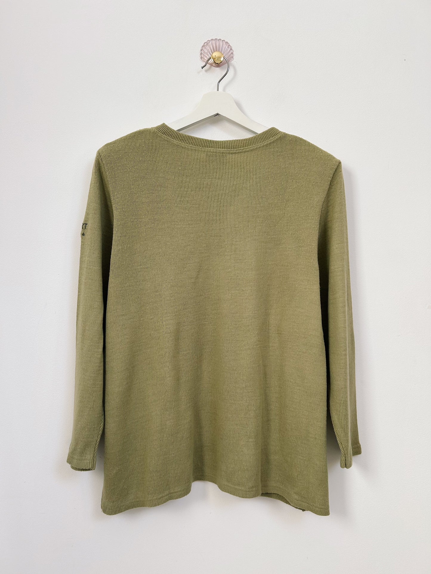 Light khaki ribbed sweater 90s Size 42