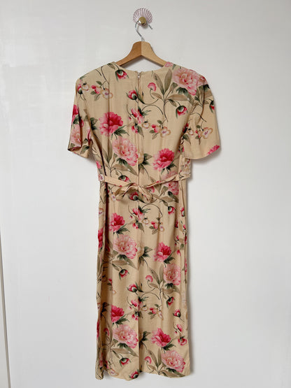 90s floral mid-length dress Size 38