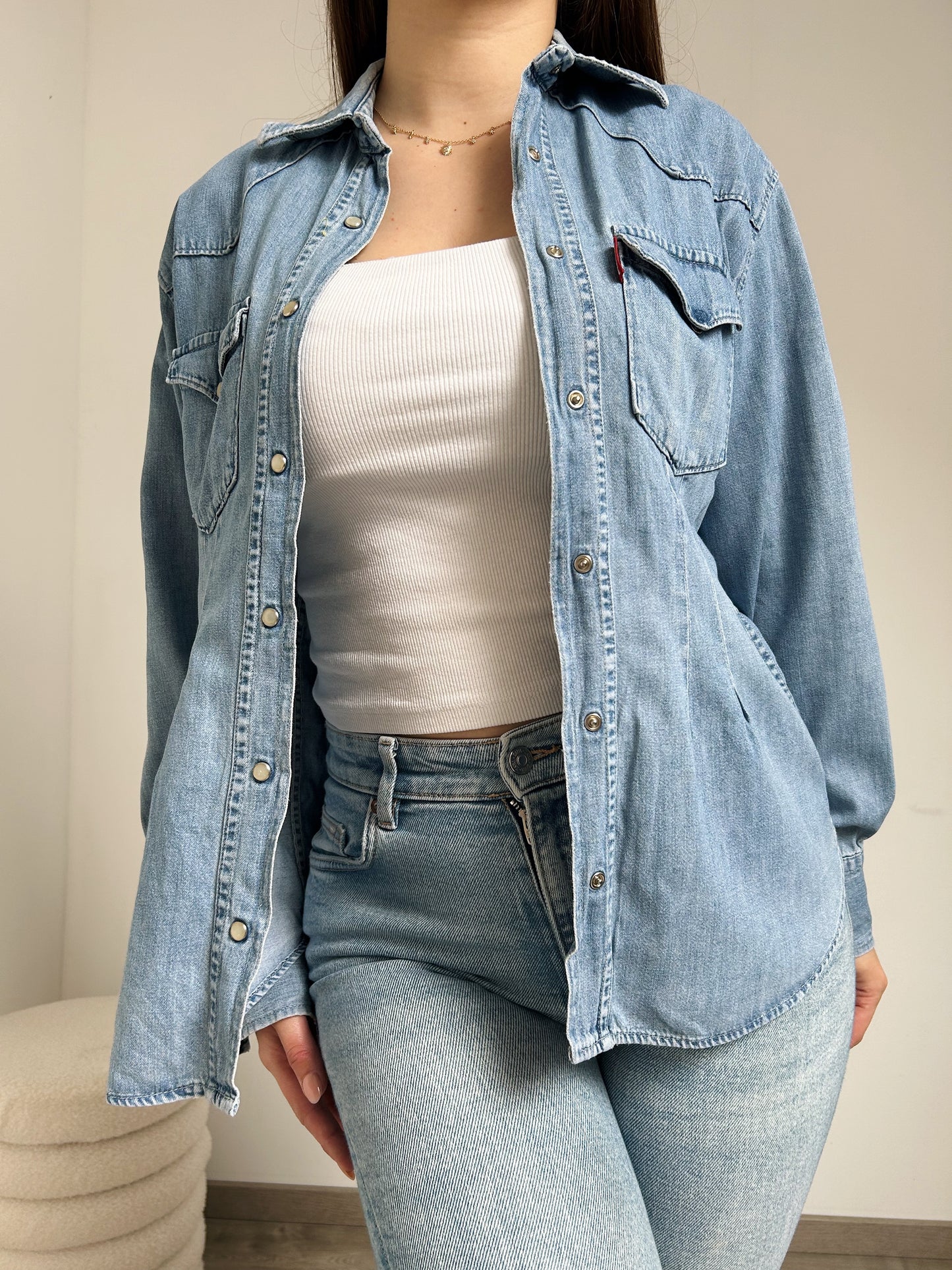 Chemise en jean cintrée 90s Taille 38