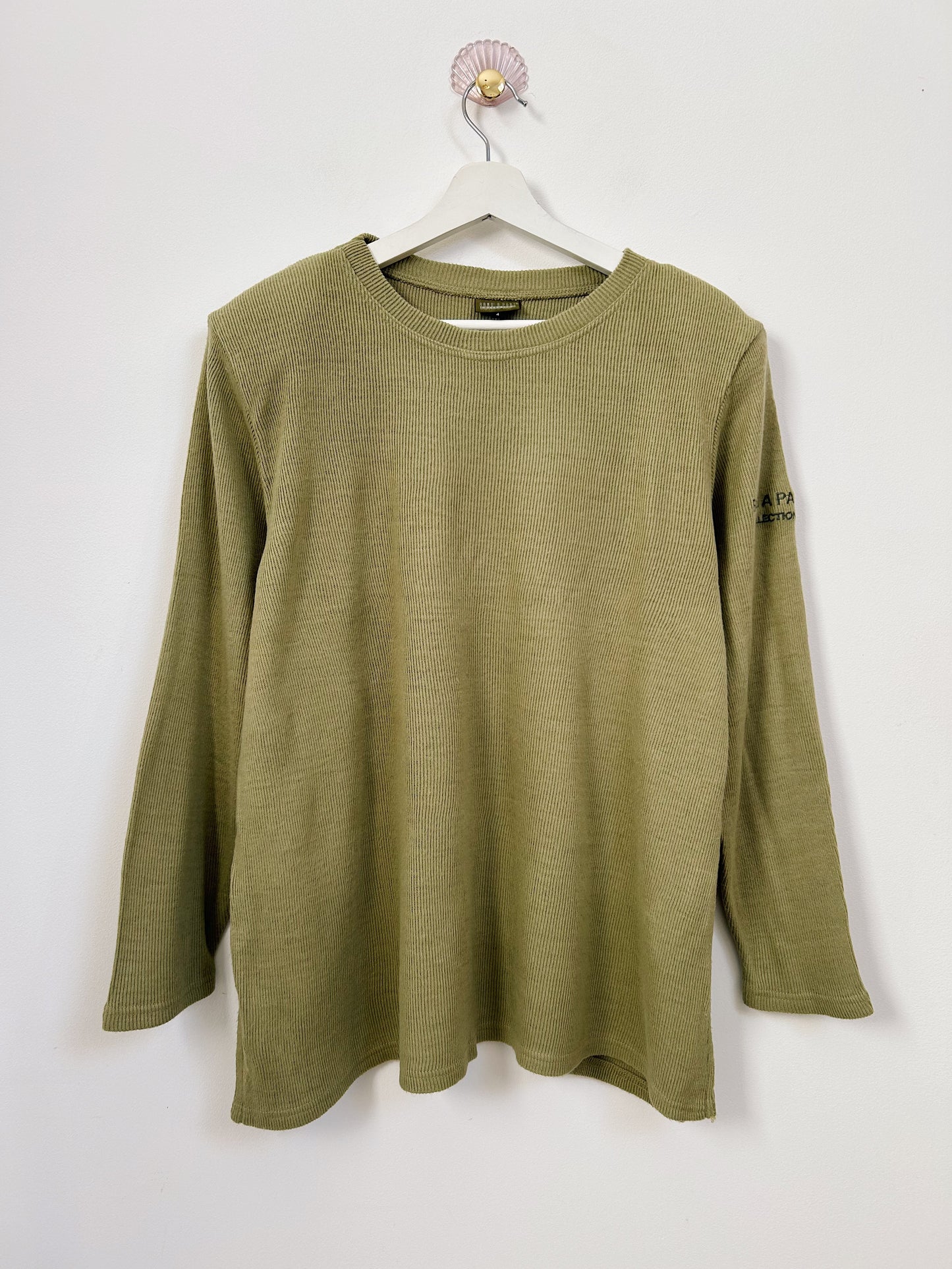 Light khaki ribbed sweater 90s Size 42