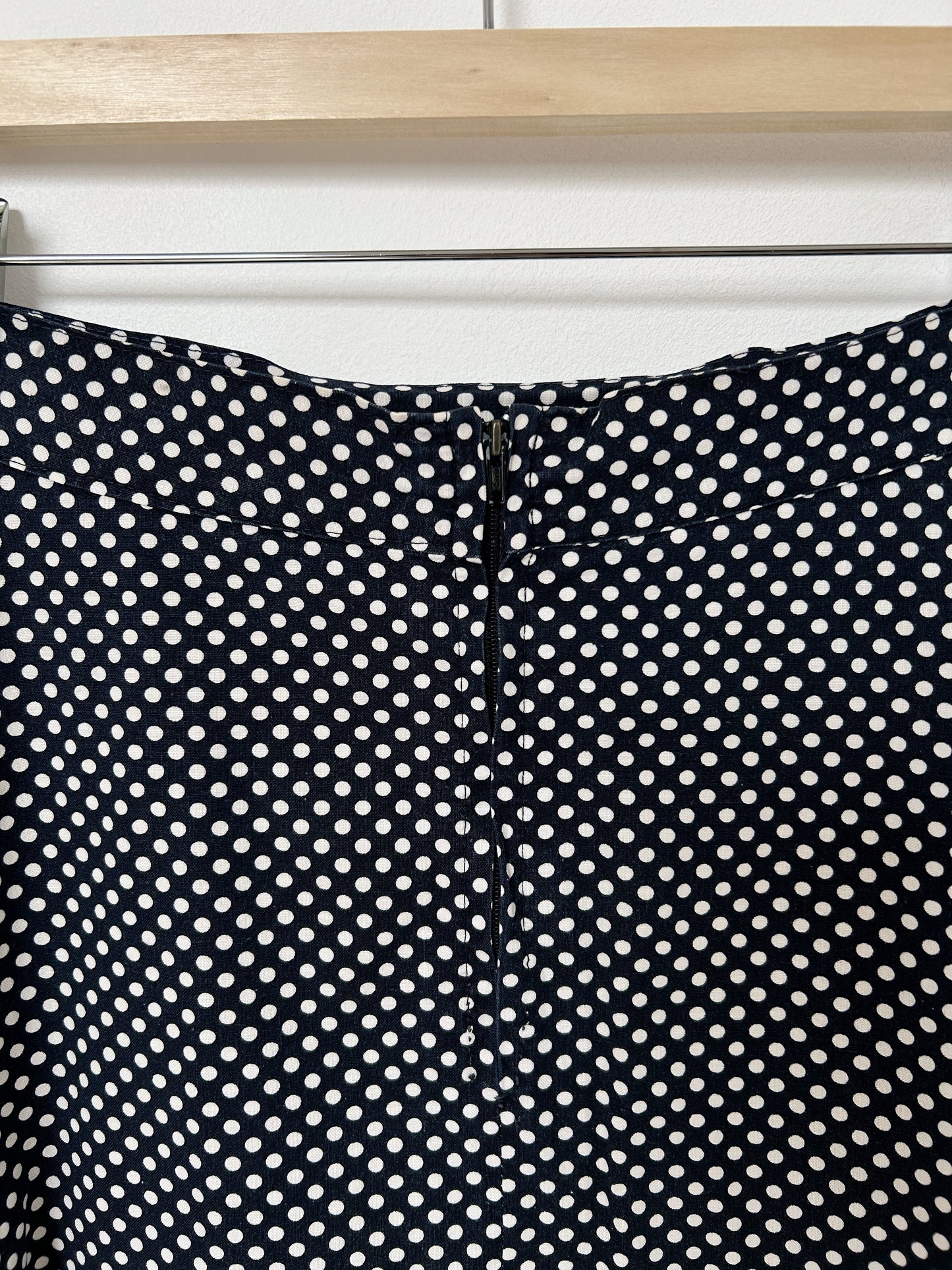 70s Polka Dot Trapeze Skirt Size 34