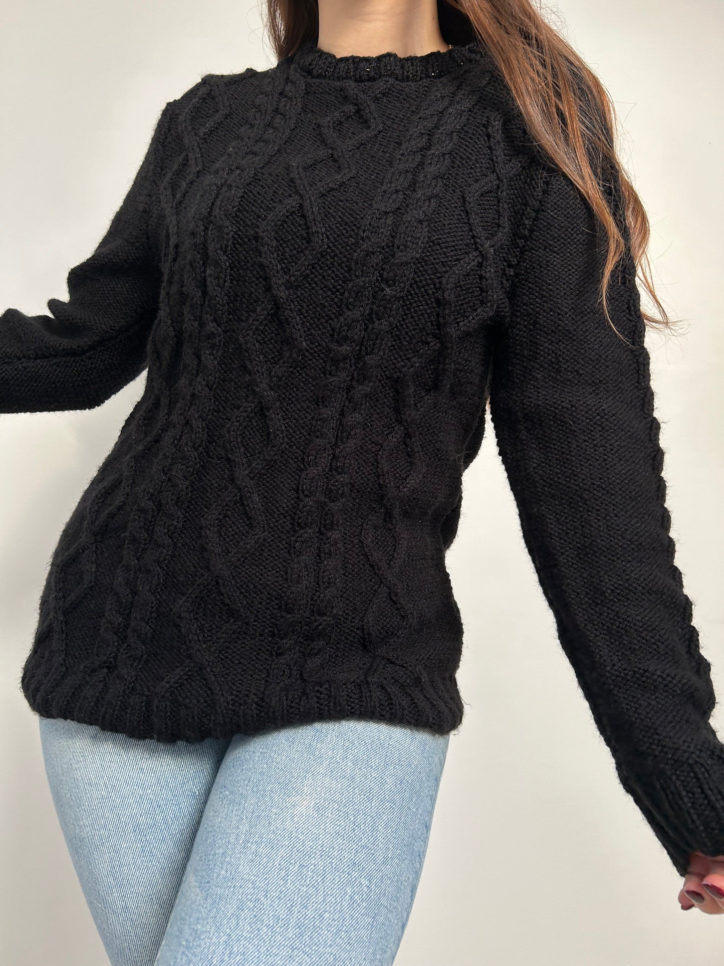 Pull en maille noir 90s Taille 36