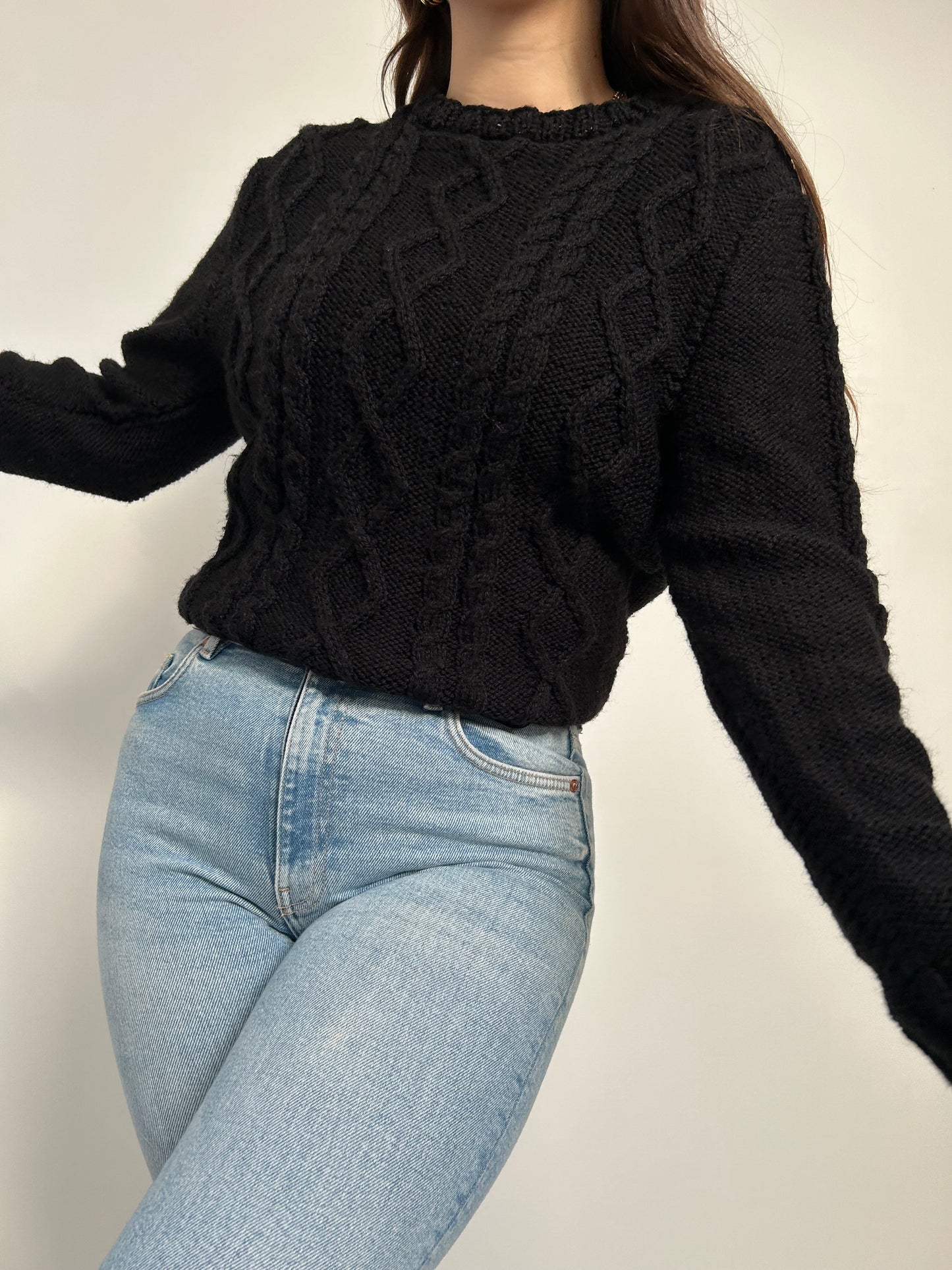 Pull en maille noir 90s Taille 36