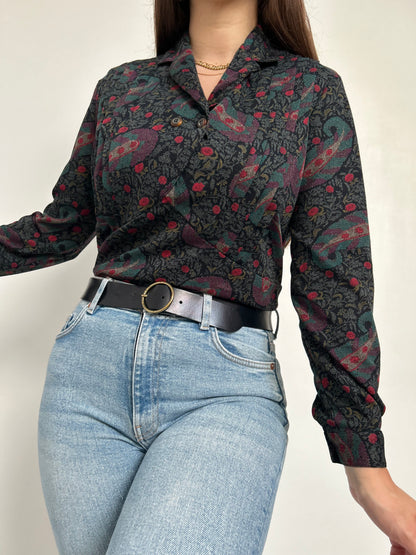 Blouse col chemise à motifs 90s Taille 38/40