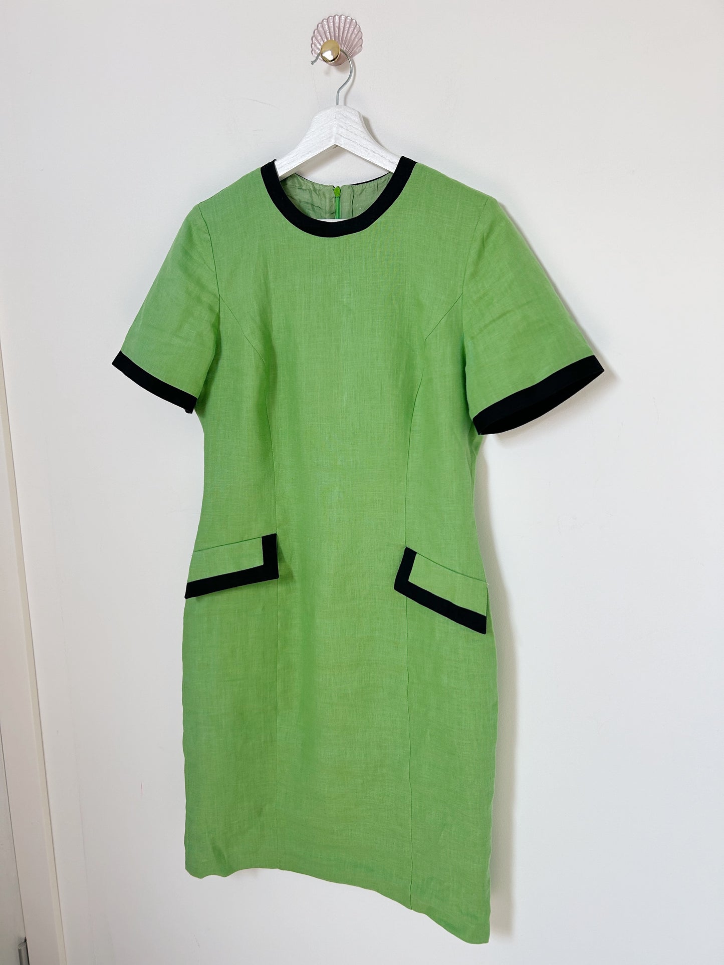 Robe en lin verte 90s Taille 36