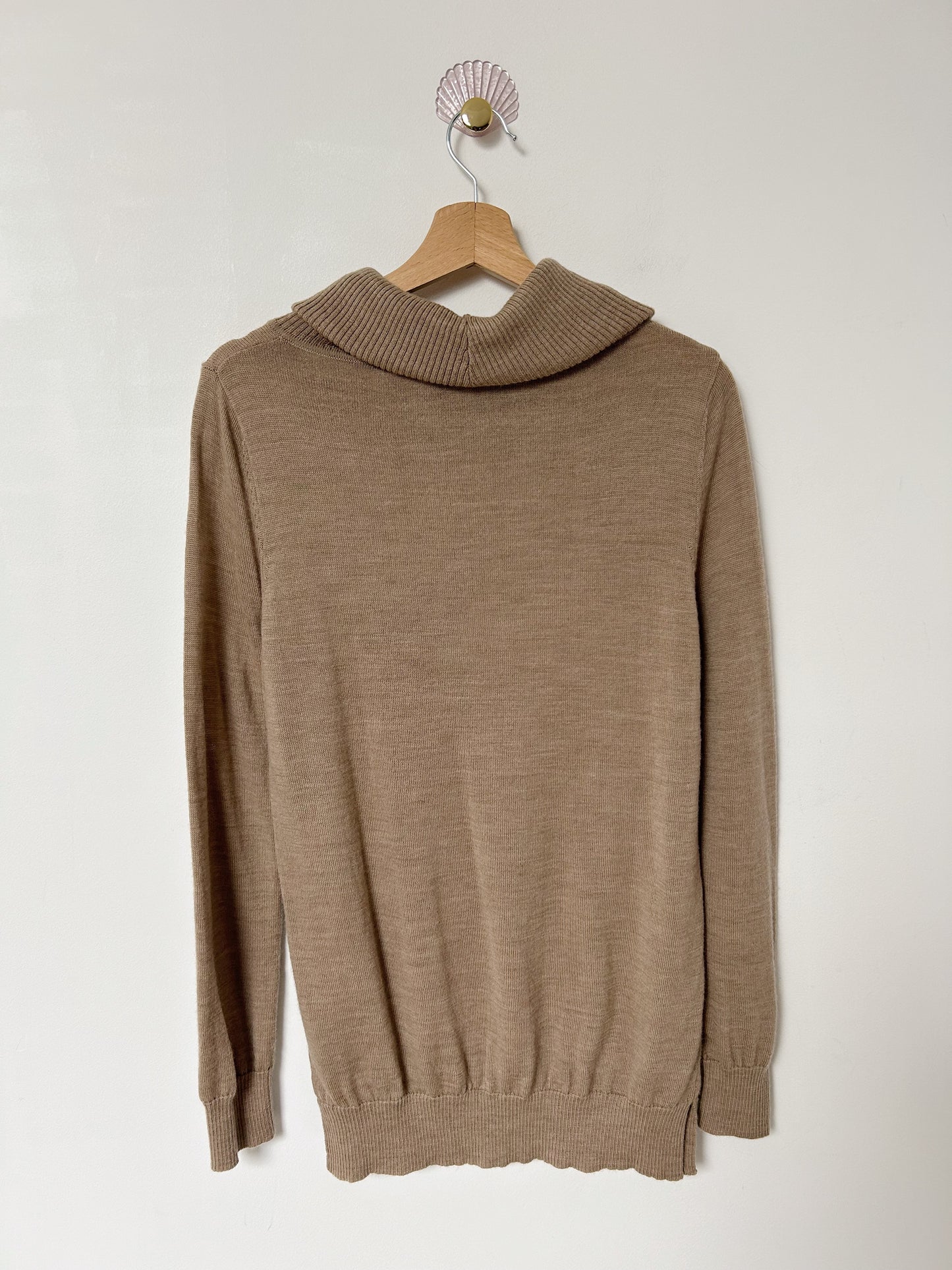 Pull col roulé beige 80s Taille 36