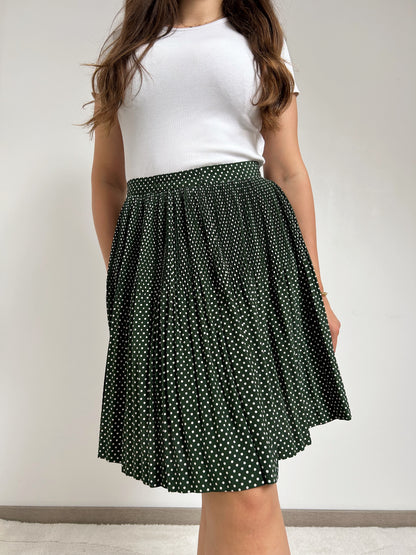 Jupe à pois plissée vintage Taille 34