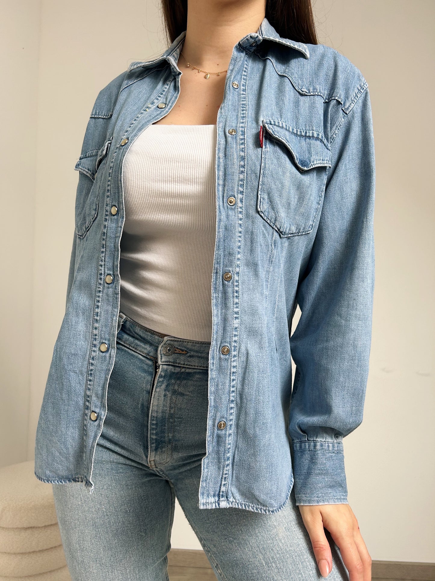 Chemise en jean cintrée 90s Taille 38