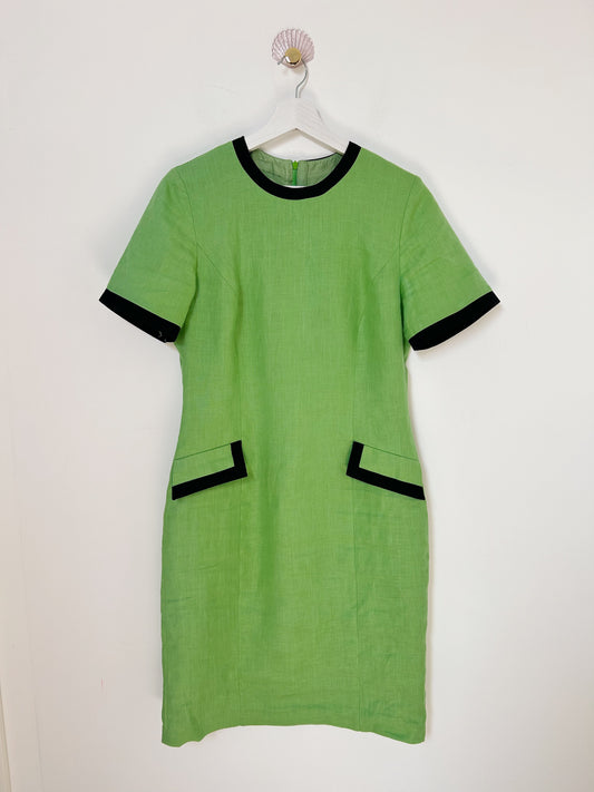 Robe en lin verte 90s Taille 36