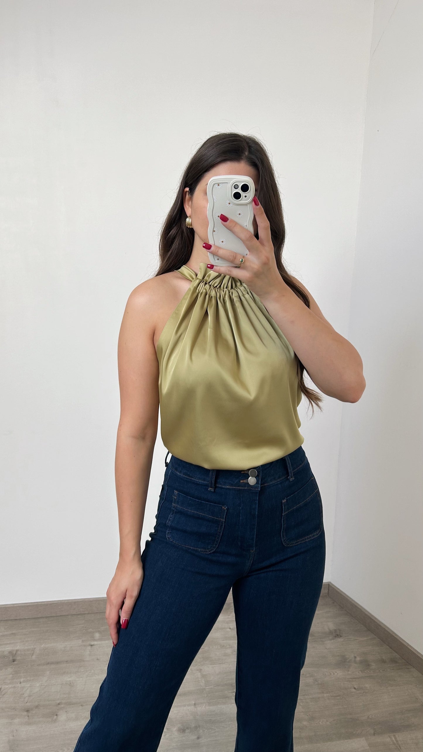 Top en satin Élisa