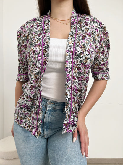 Blouse à fleurs vintage Taille 38