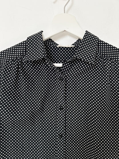 Chemise à motif noir et blanc 90s Taille 38