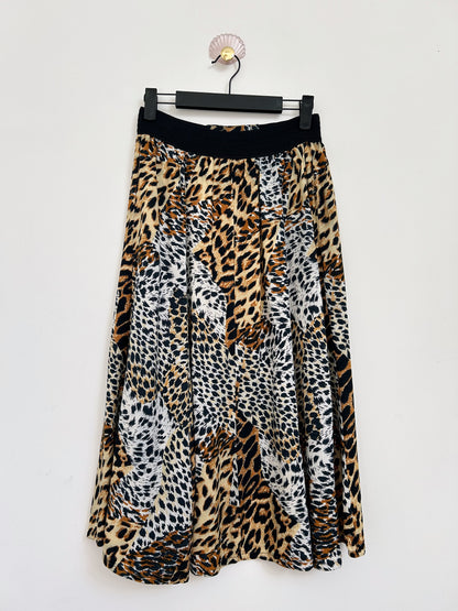 80s Animal Print Skirt Size 36/38