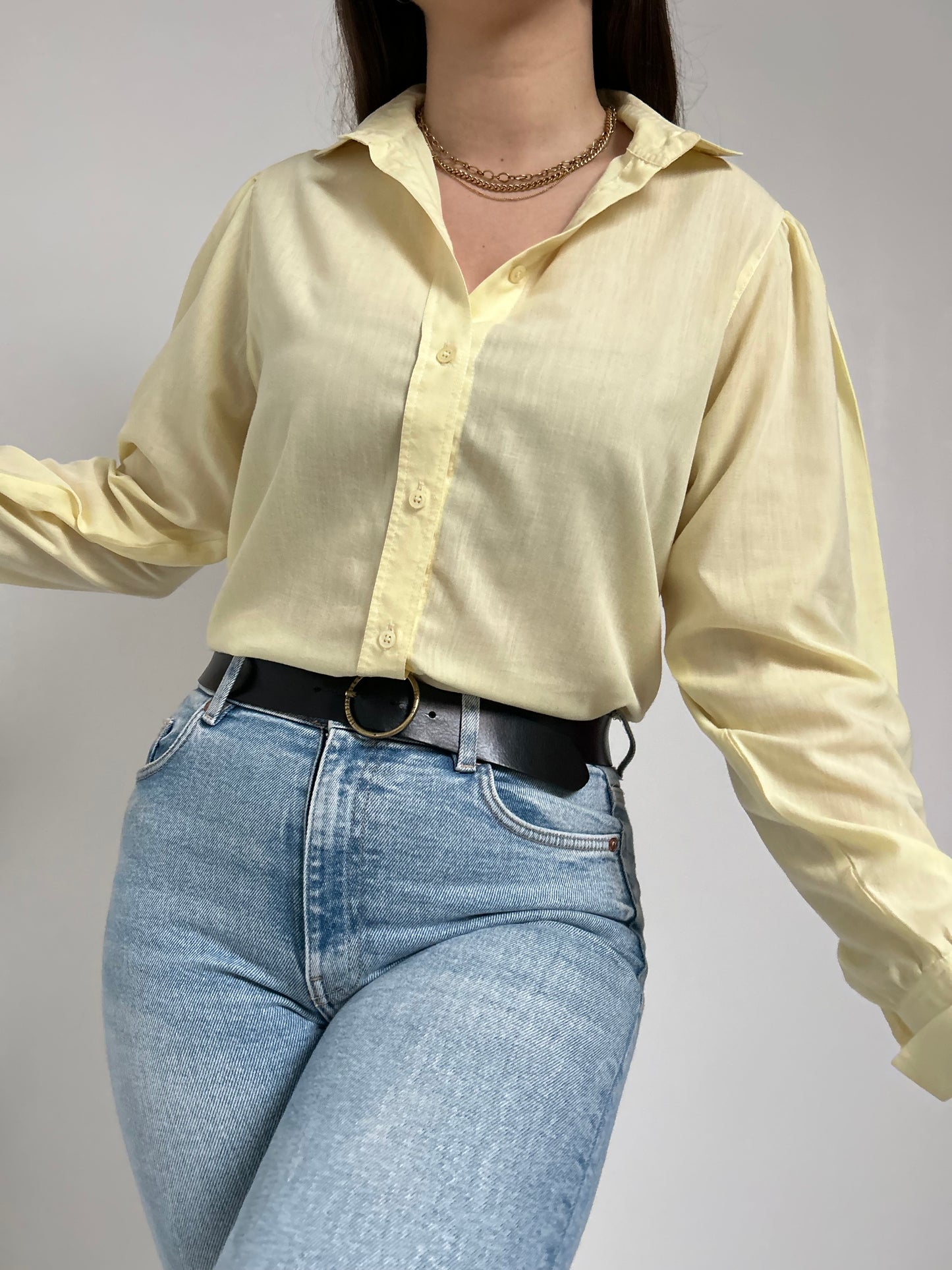 Chemise jaune vintage Taille 38