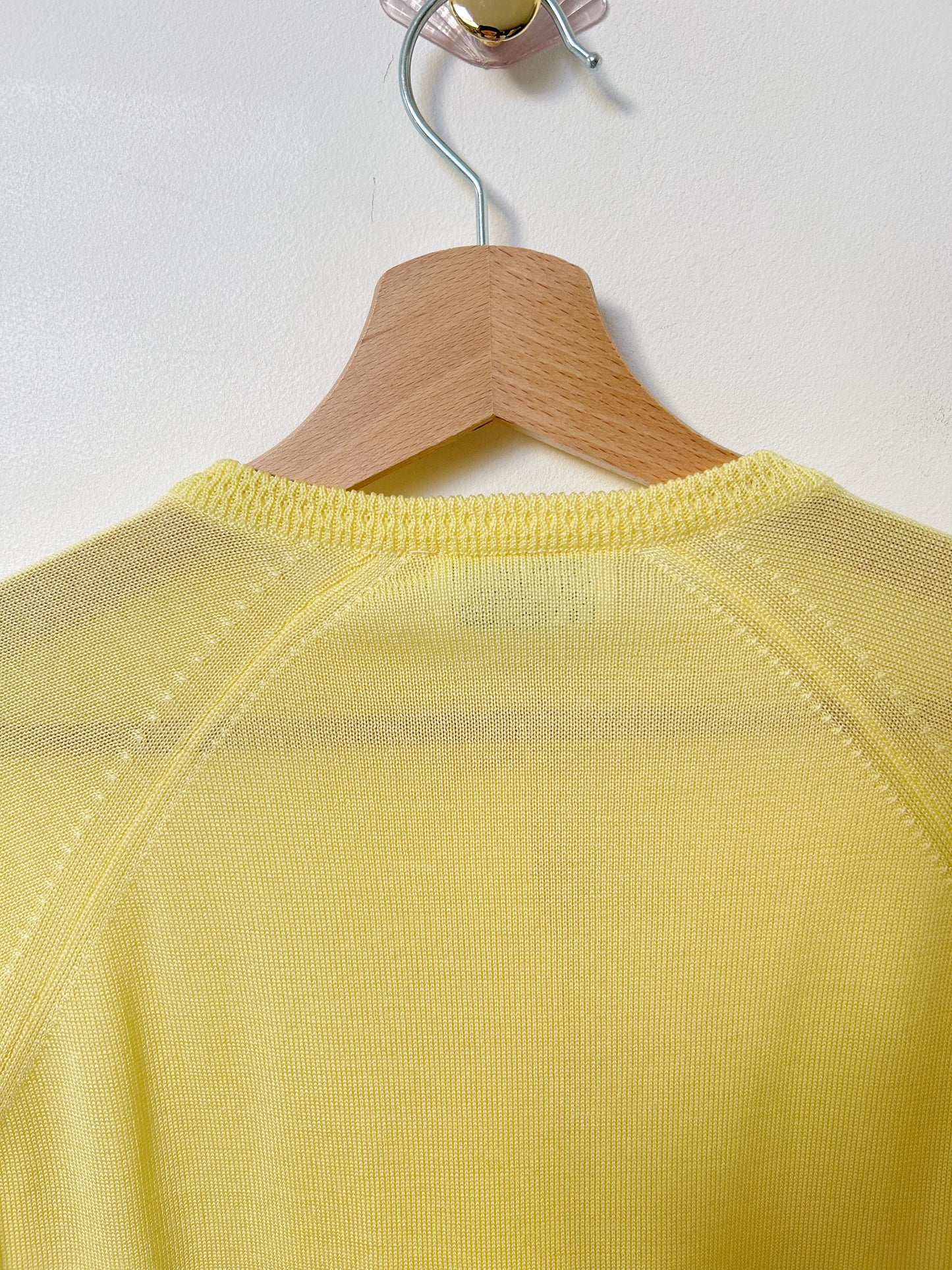 Cardigan jaune col rond vintage Taille 36/38