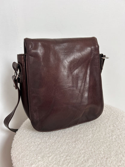 Sac en cuir marron 70s