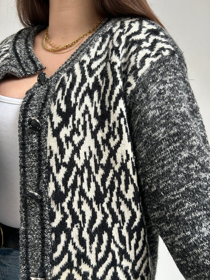 Gilet veste à motifs zèbré 90s Taille 38/40