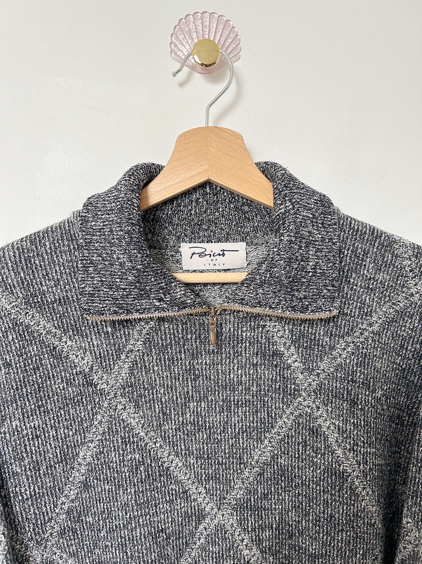 Pull gris col zippé 90s Taille 40