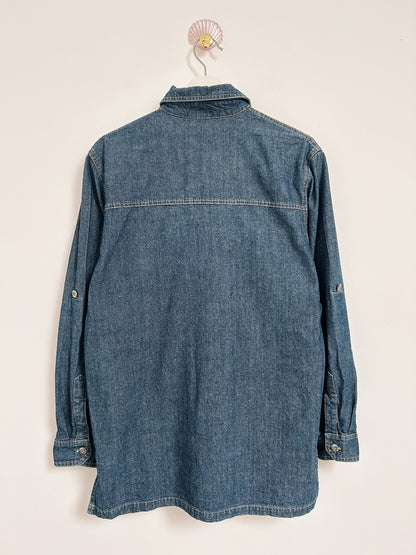 Chemise en jean bleu brut 90s Taille 40