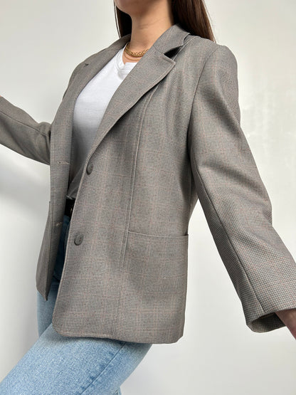 Blazer motif vichy gris vintage Taille 38/40