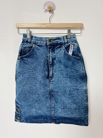 Mini jupe en jean délavé 80s Taille 32/34