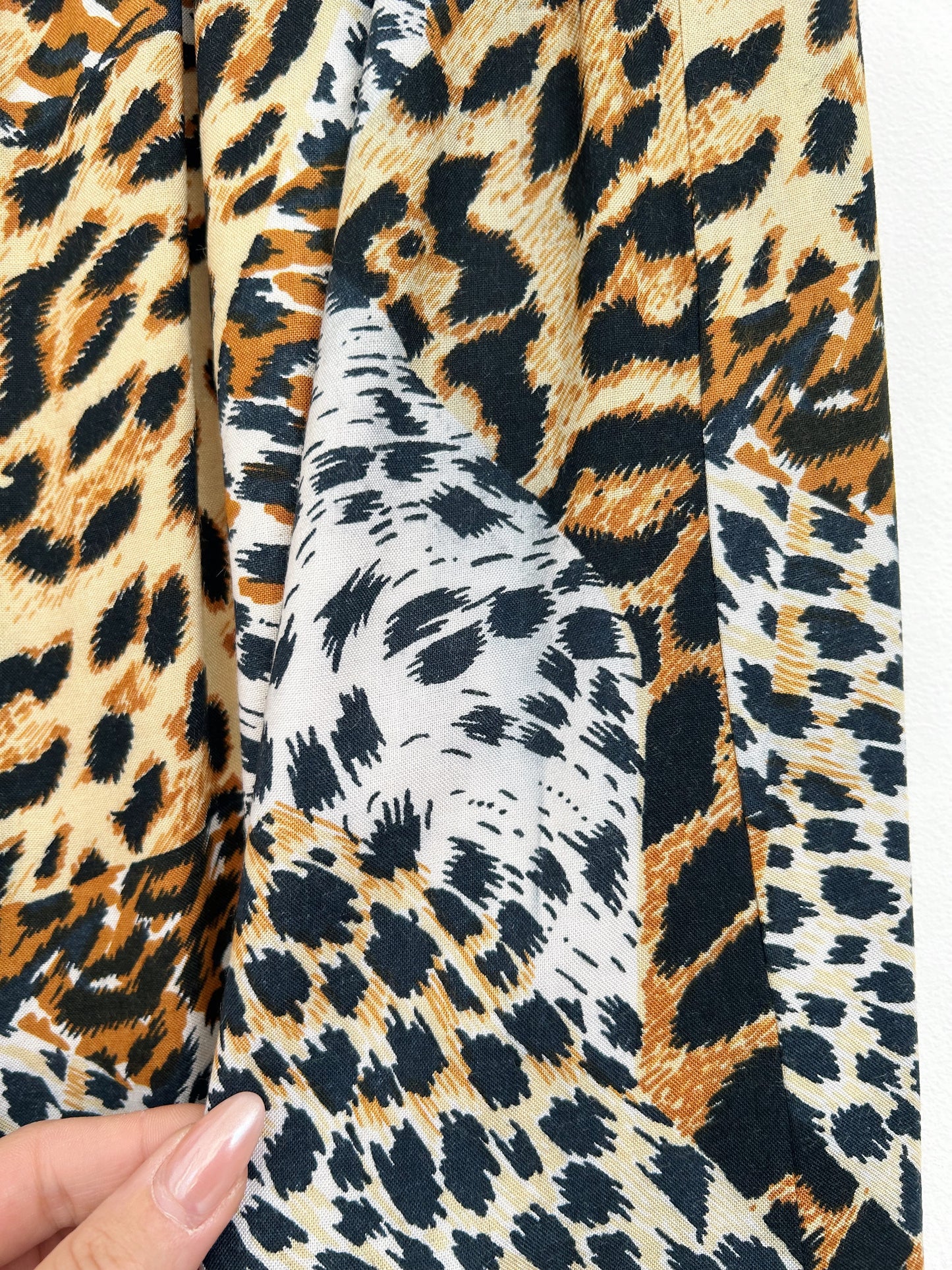 80s Animal Print Skirt Size 36/38