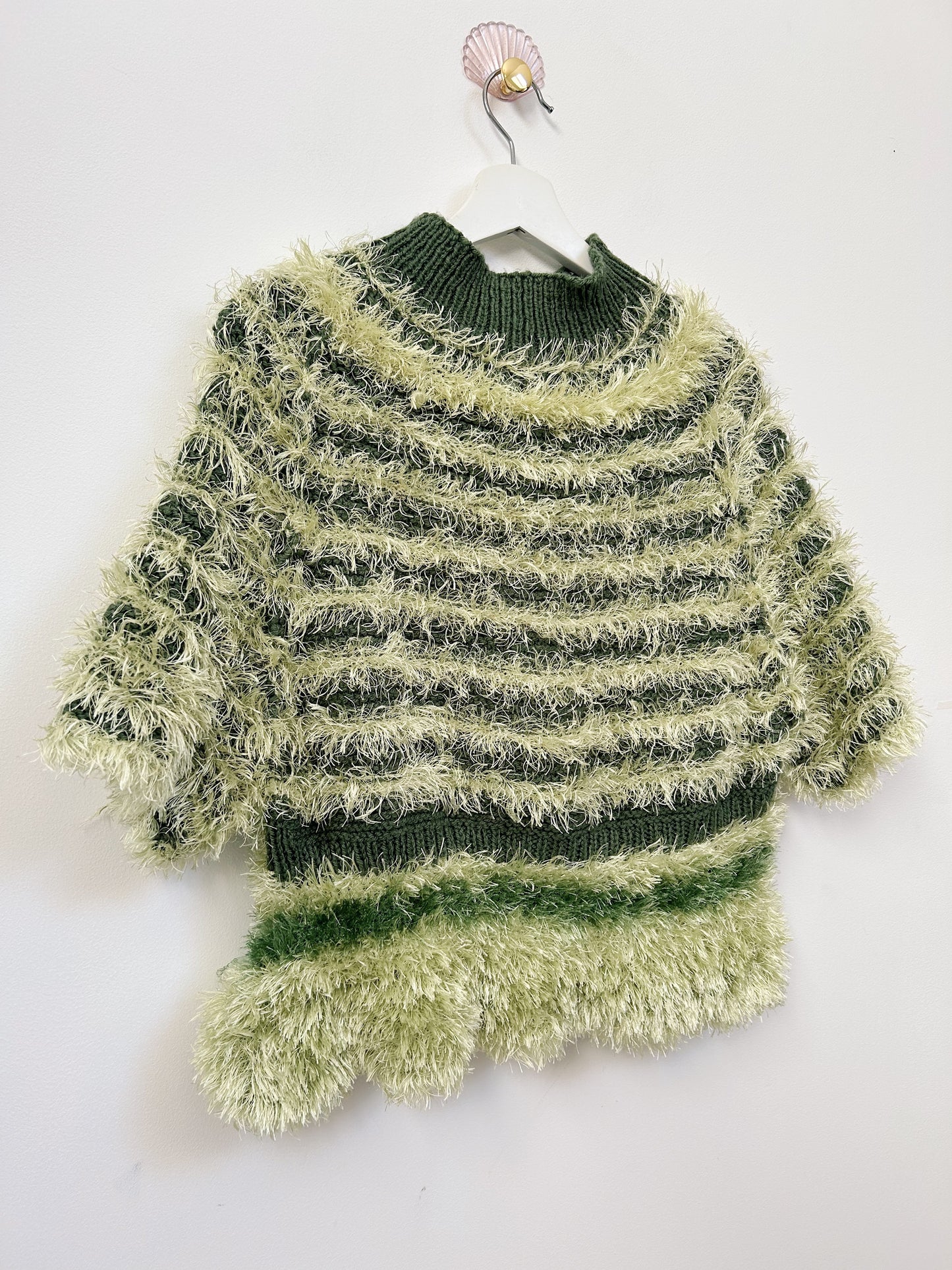 80s Green Hairy Sweater Size 38