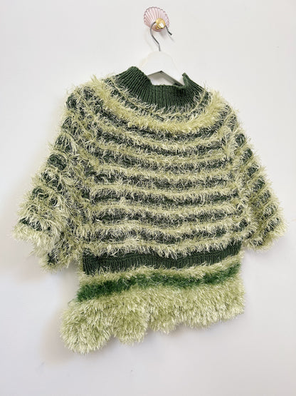 80s Green Hairy Sweater Size 38