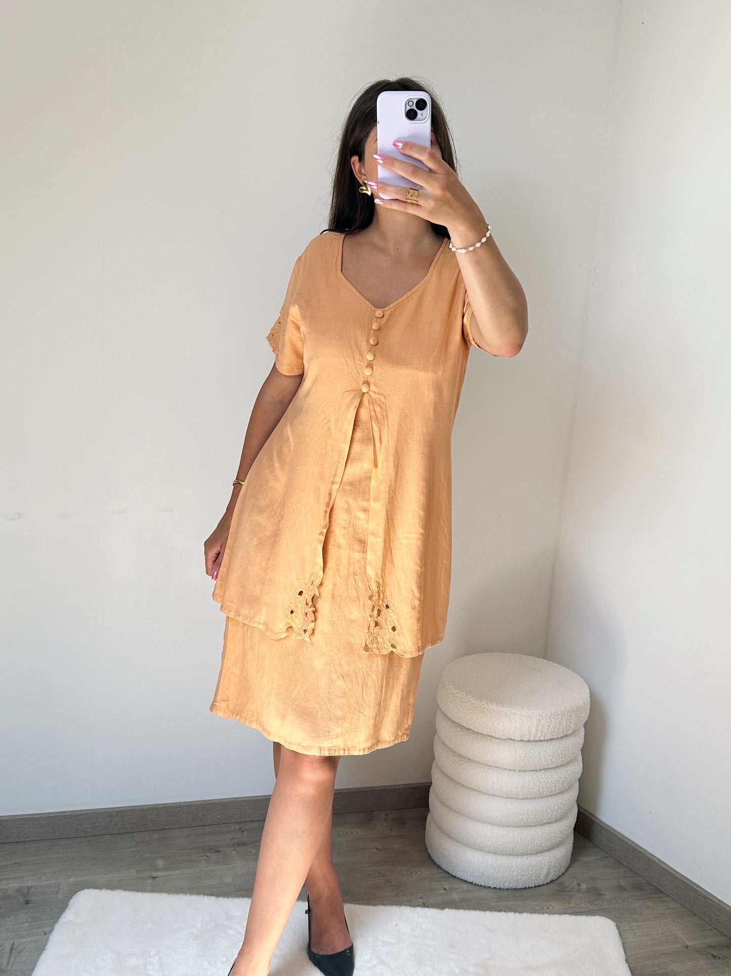 Robe 2 en 1 en lin 90s Taille 40