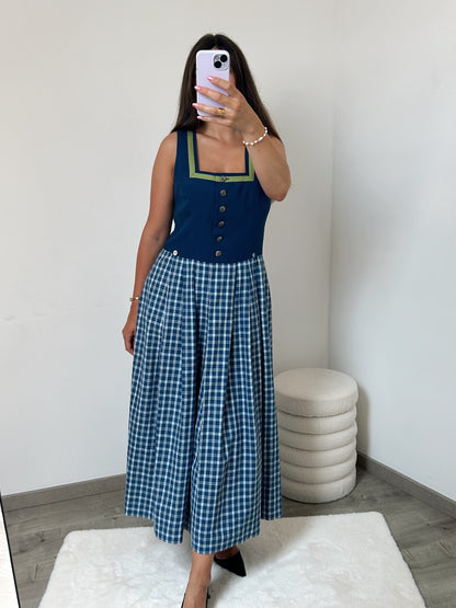 Robe autrichienne à carreaux vintage Taille 36