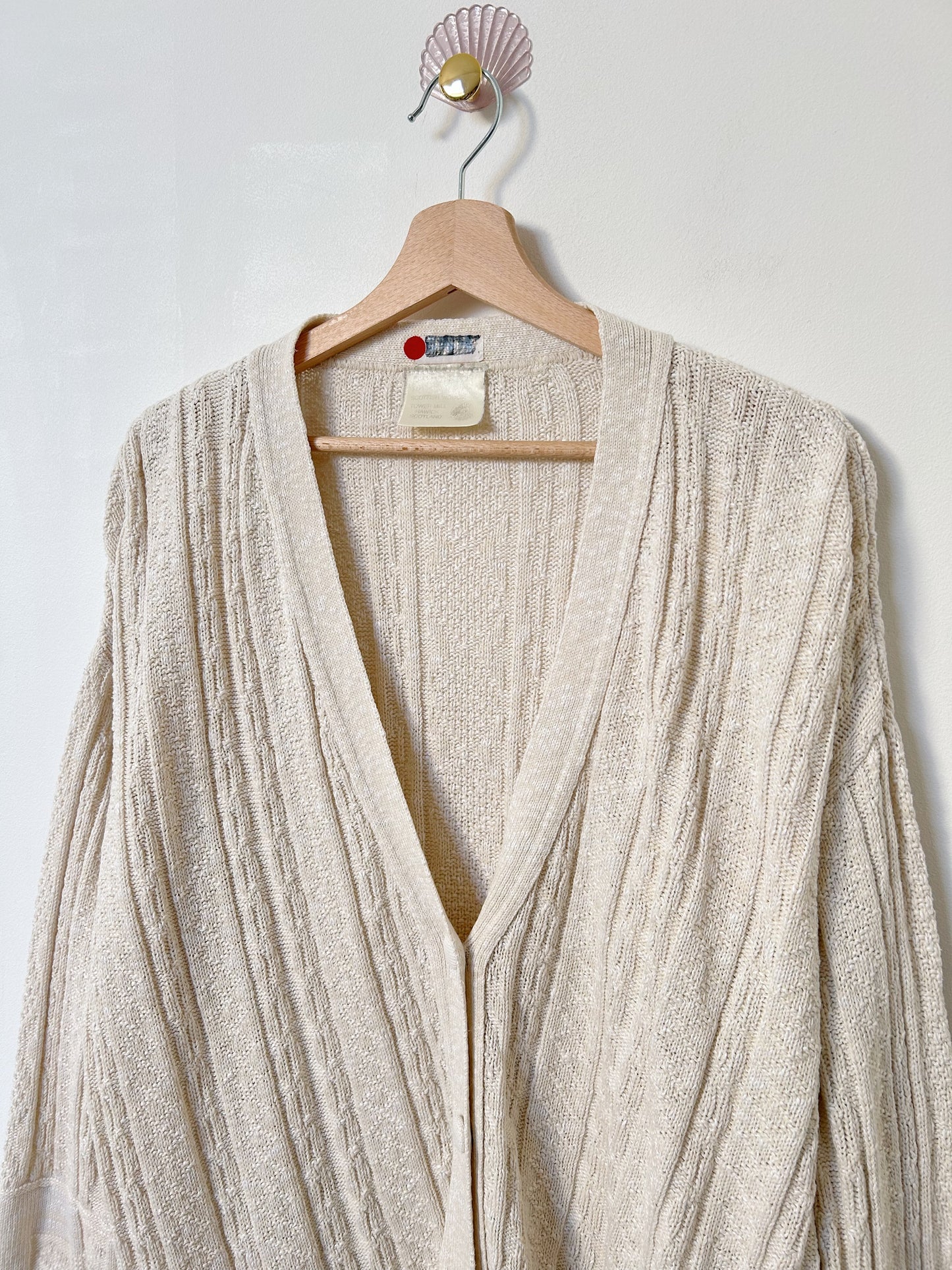 Cardigan crème col V 90s Taille 44