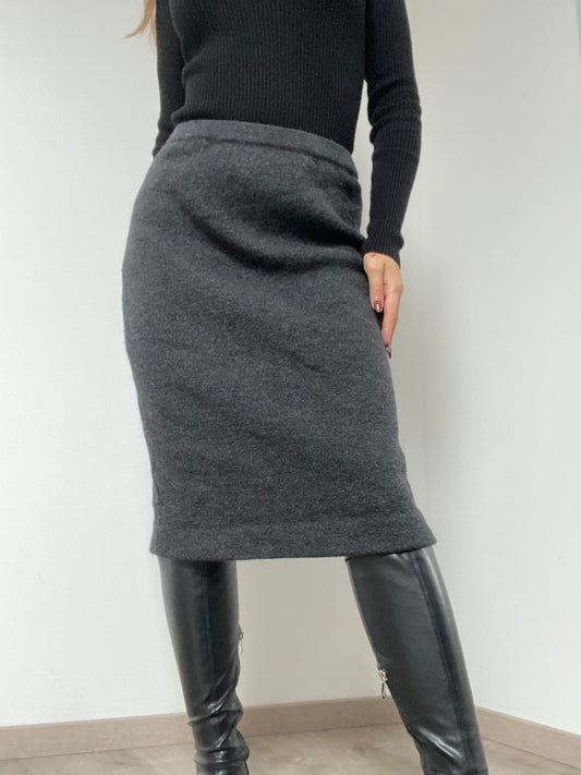 Jupe en laine gris 90s Taille 38