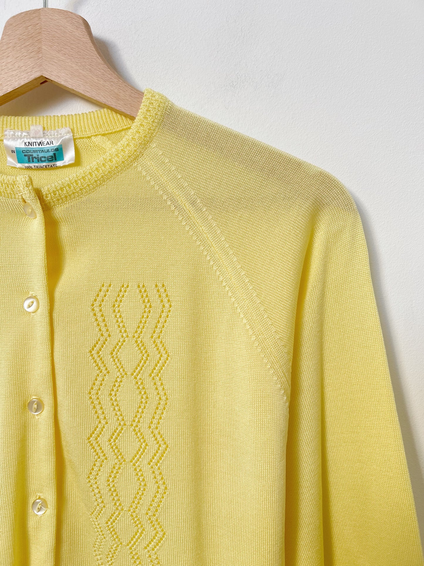 Cardigan jaune col rond vintage Taille 36/38