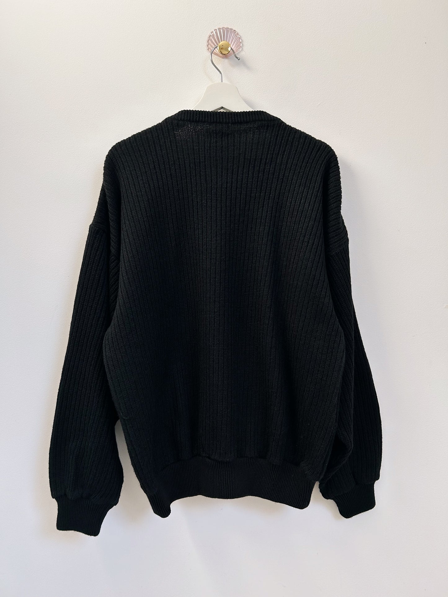 Pull oversize bi matière noir 90s Taille 40/42