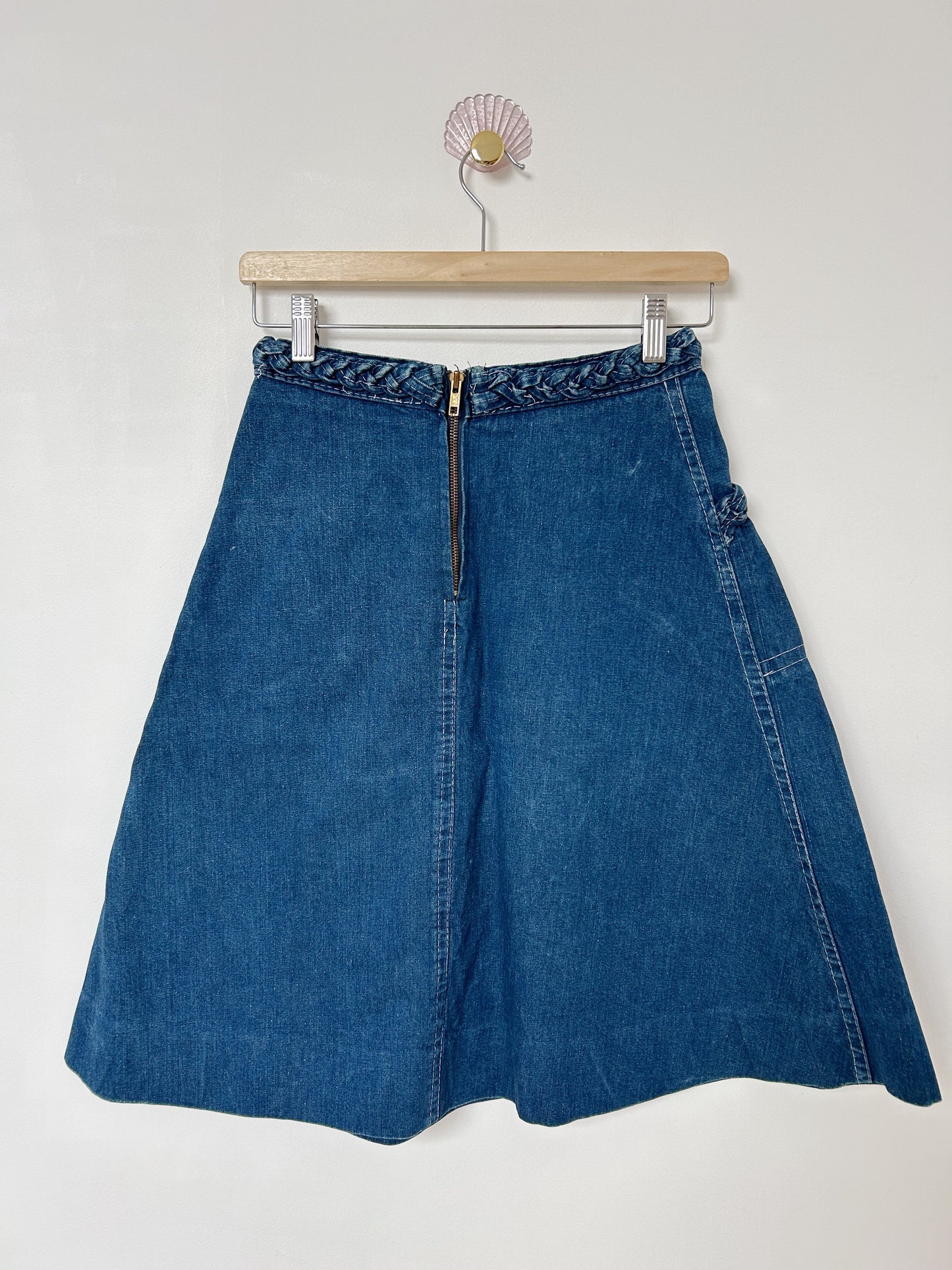 Jupe trapèze en jean 70s Taille 34