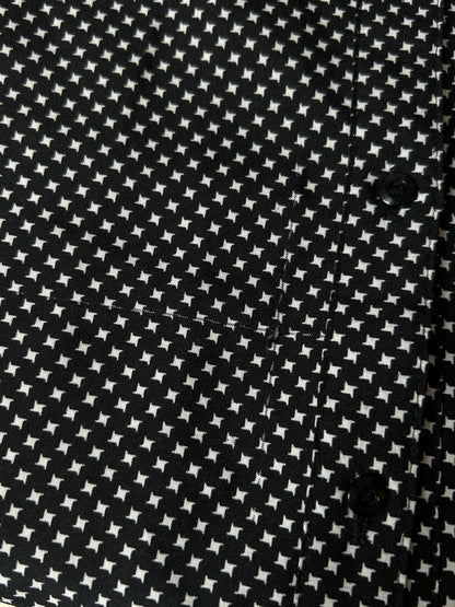 Chemise à motif noir et blanc 90s Taille 38