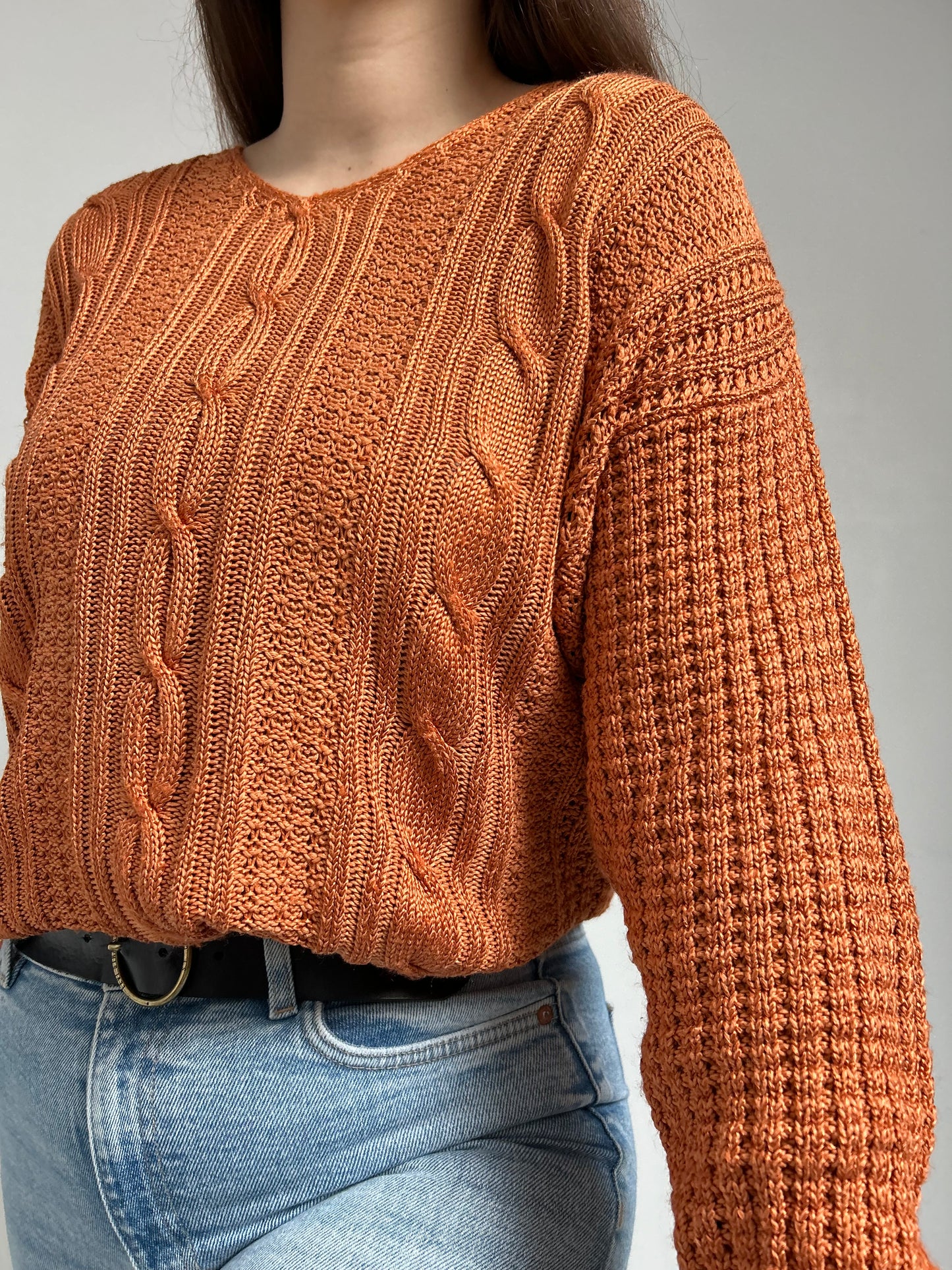 Pull en maille orange 90s Taille 38/40