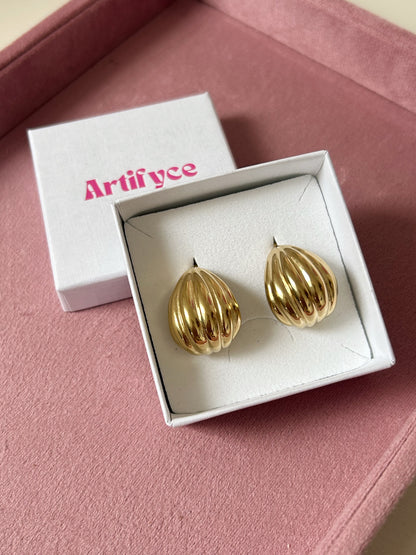 Boucles d’oreilles Shell | Acier inoxydable