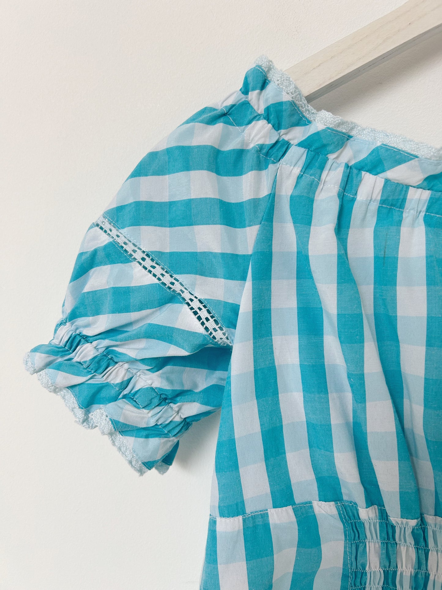 Blouse à carreaux bleus dirndl Taille 34