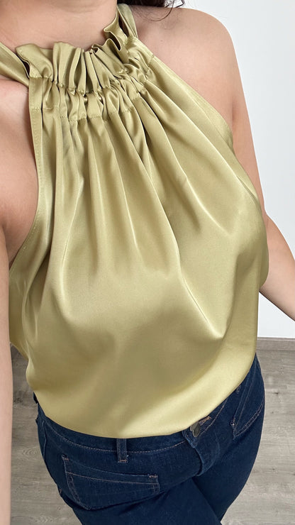 Top en satin Élisa