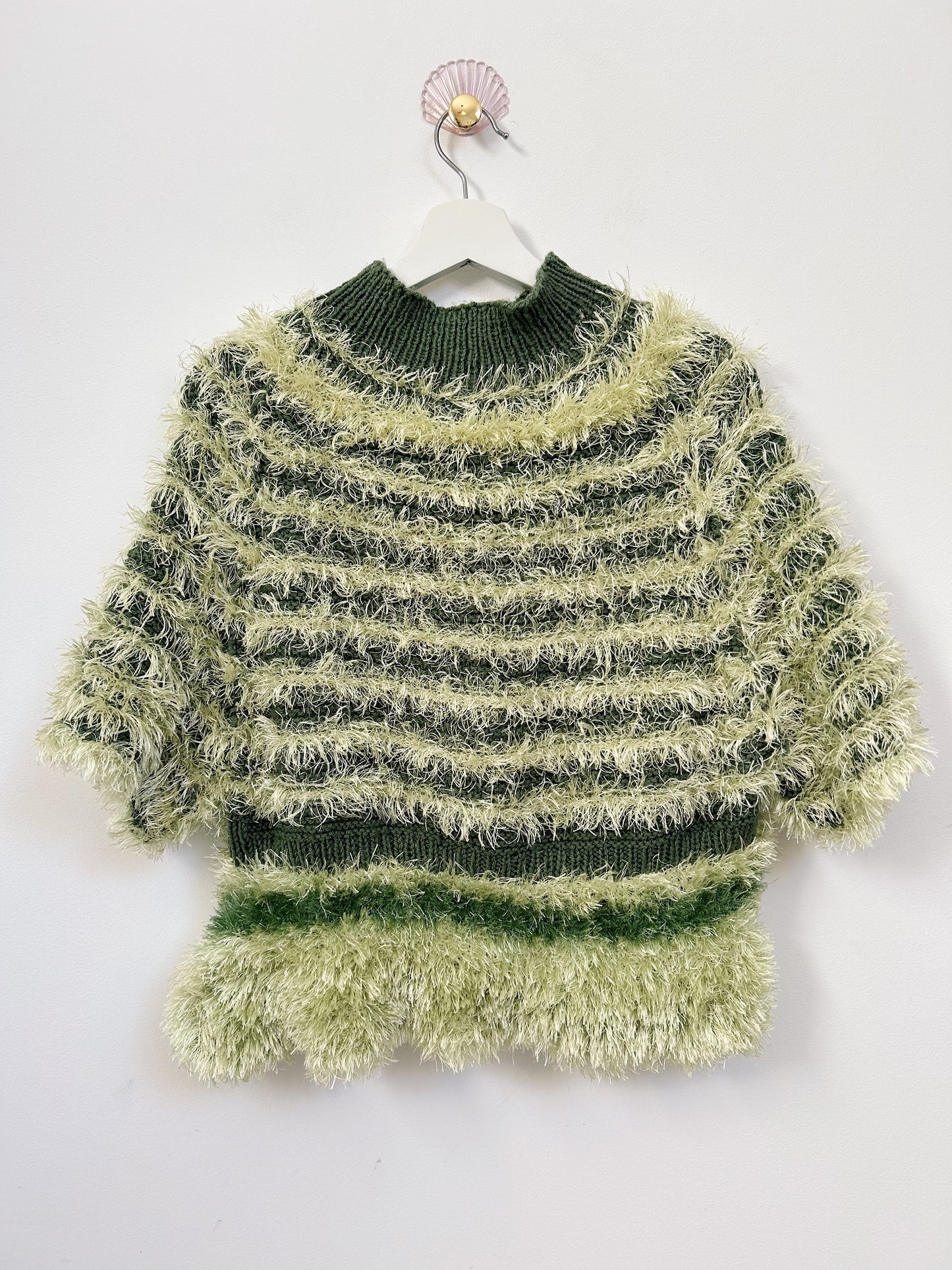 80s Green Hairy Sweater Size 38