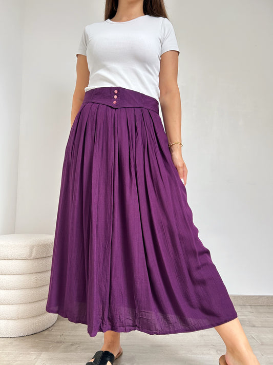 Jupe mauve évasée 70s Taille 40