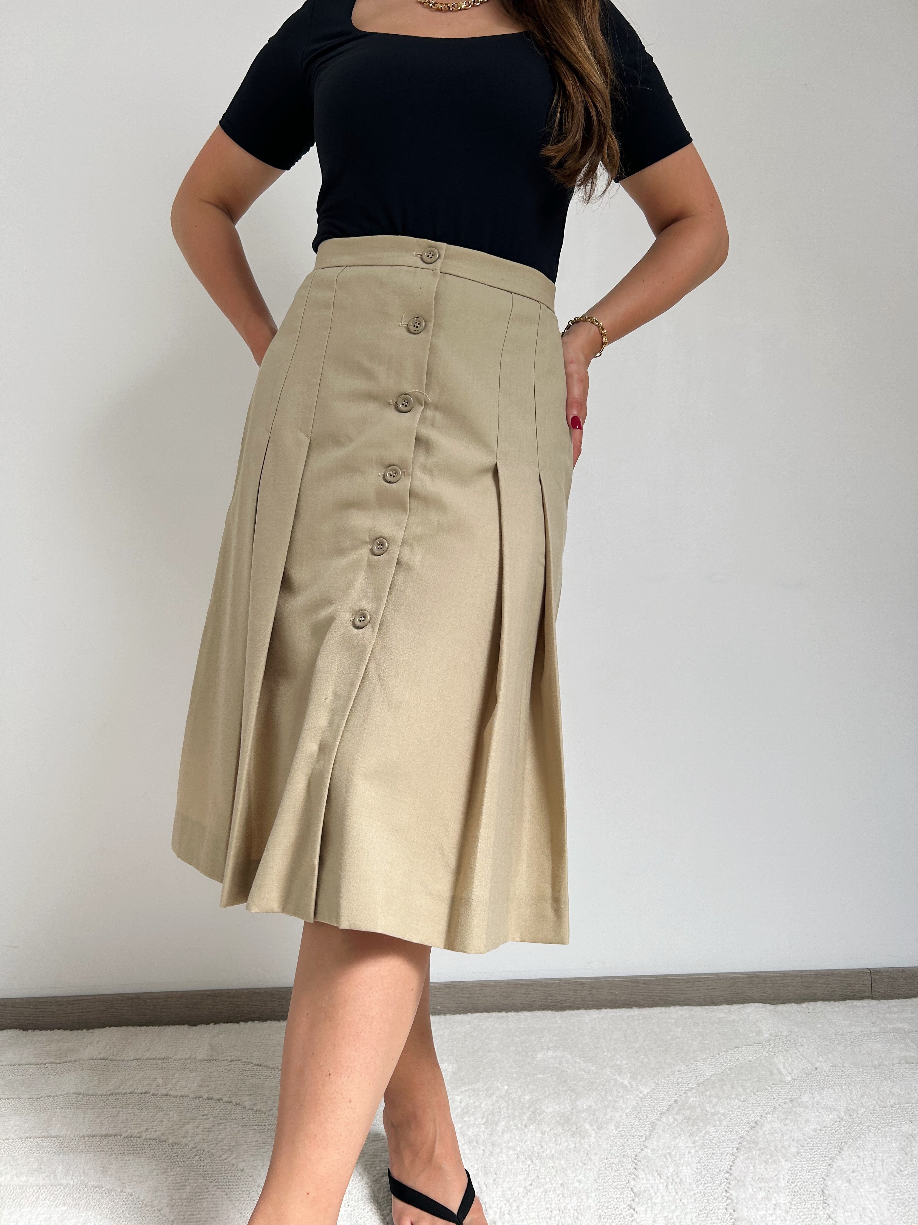 70s pleated skirt hotsell