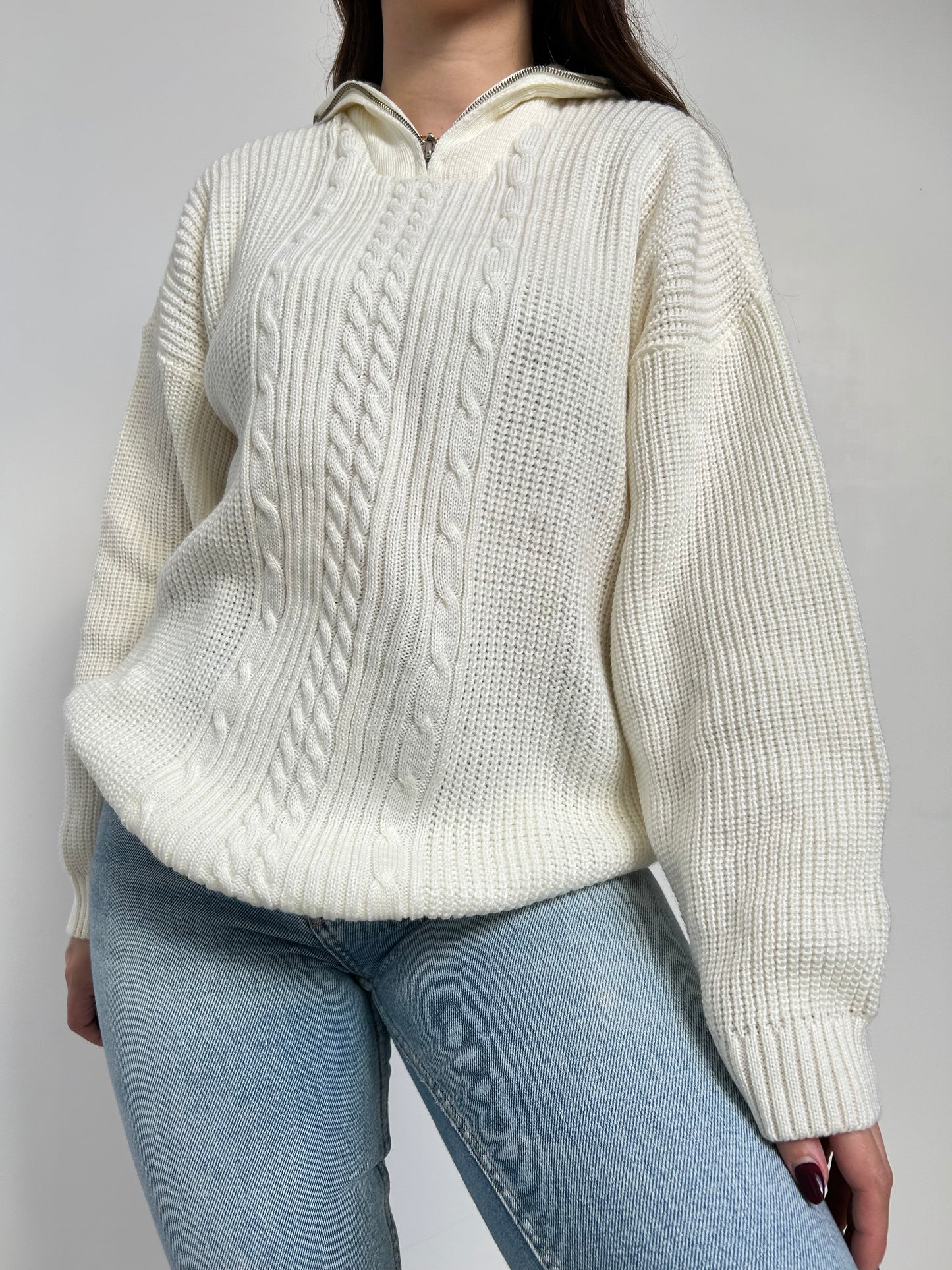 Pull en maille zippé 90s Taille 38/40