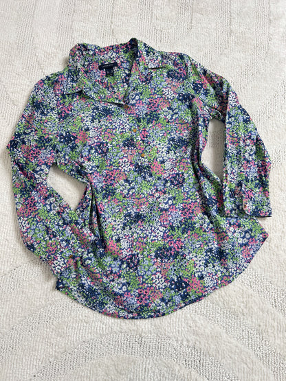 Blouse col chemise fleurie vintage Taille 36/38