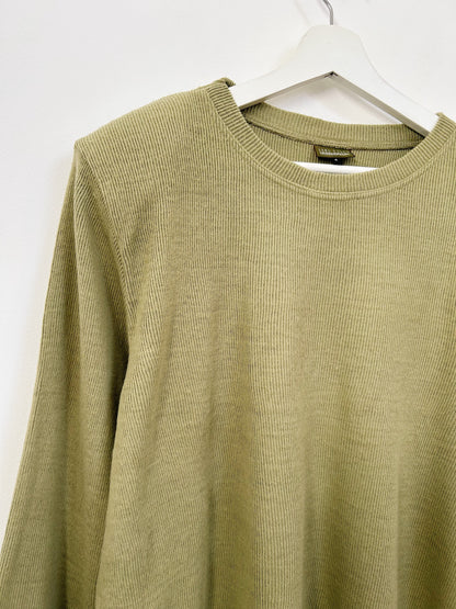 Light khaki ribbed sweater 90s Size 42