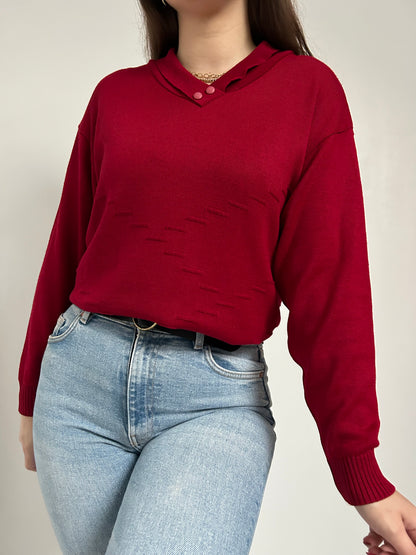 Pull bordeaux 80s Taille 42