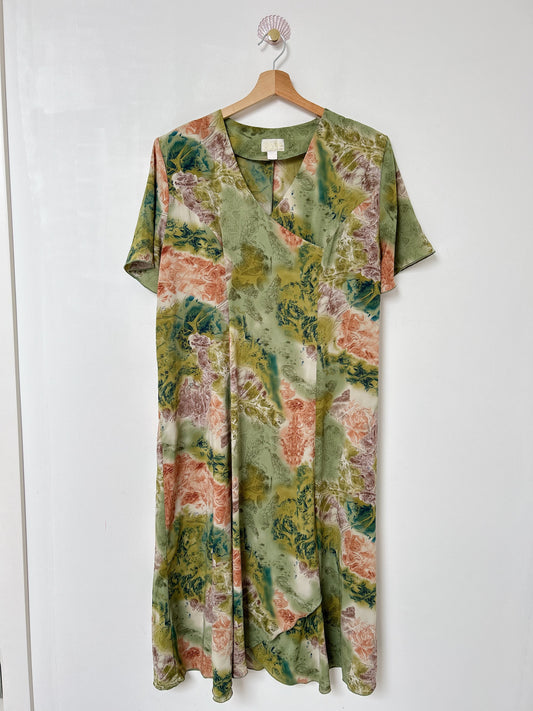 Robe verte à motifs 90s Taille 42