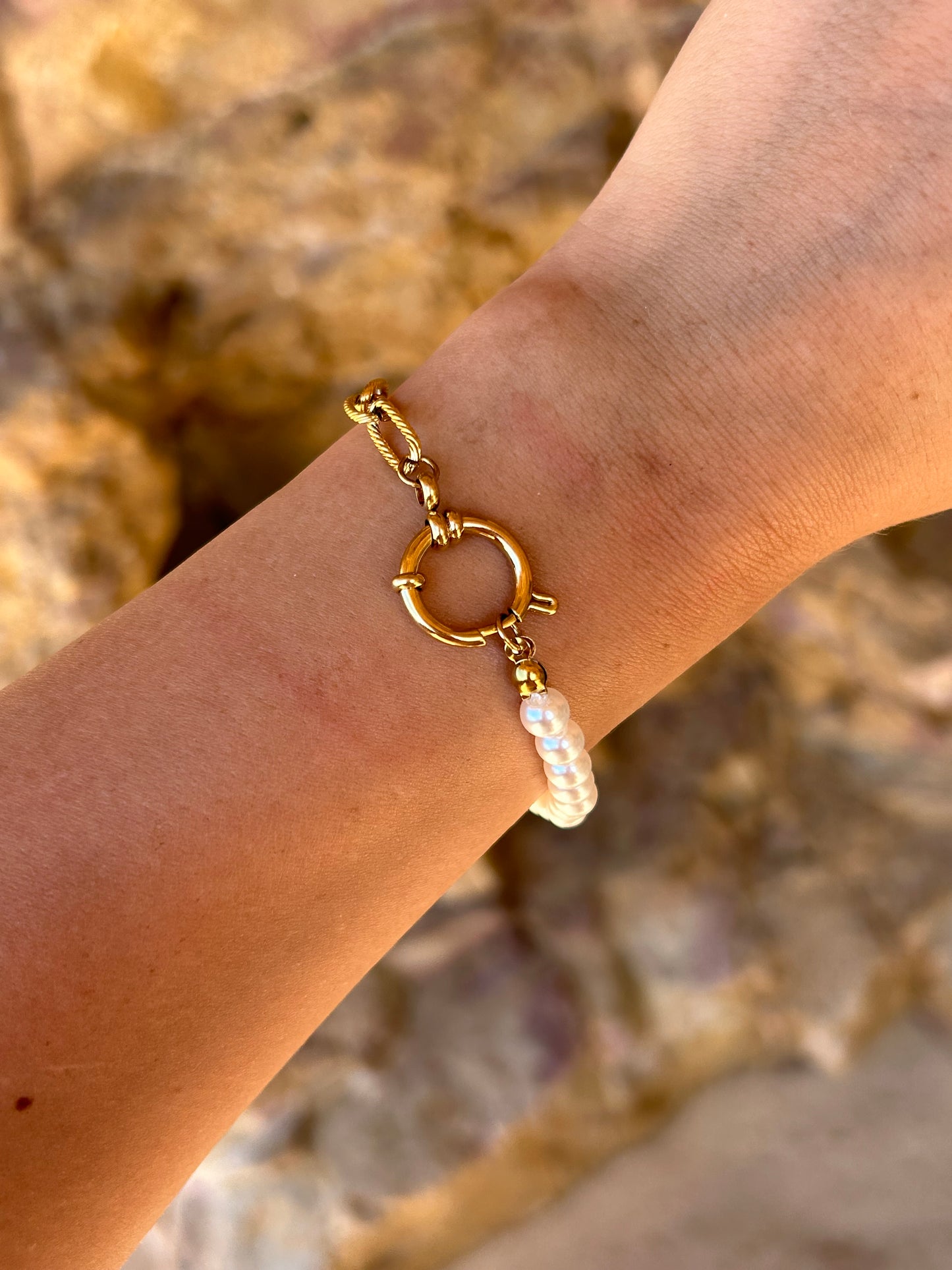 Bracelet Rita | Acier inoxydable et perles